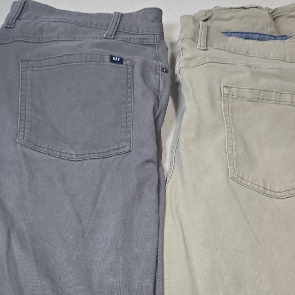 GAP Gray and Tan Chinos for Versatile Style